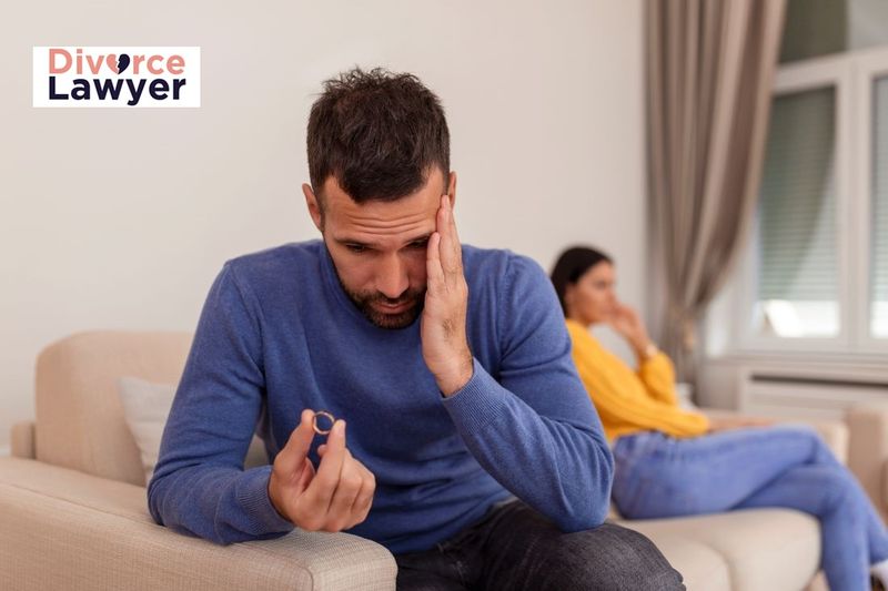 Divorced couple managing shared debt and financial responsibilities.